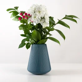 Фото ваза декоративная mvm dh-flowers-04 90х160х200мм голубая (dh-flowers-04 dark blue)