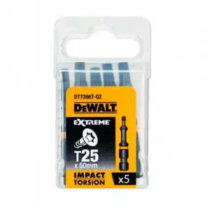Біти ударні DeWALT IMPACT TORSION Т25, 50 мм, 5 шт (DT7396T)