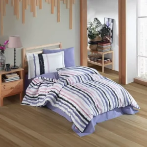 Фото комплект постельного белья hobby poplin trend синий 160x220см полутораспальный (66547_1,5)