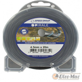 Леска для триммера Oleo-Mac SPirale Black 4,50мм 20м (SPIRALE-XXXL)