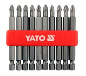 Набір біт YATO Philips PН2x75мм HEX 1/4" 10шт (YT-0480)