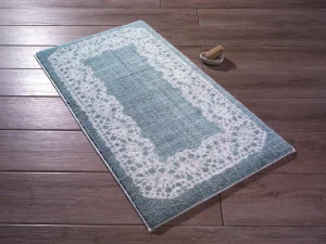 Фото коврик для ванной confetti lace antik mavi 80x140см (cf_110083632)