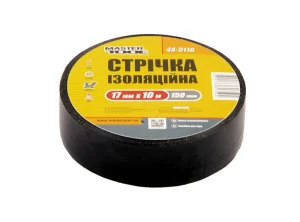Стрічка ізоляційна MasterTool 17ммx10м, 10 шт, чорна (44-9110)