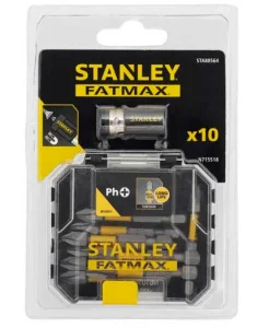 Набір біт STANLEY FatMax Phillips 50 мм, 10 шт пластиковий кейс (STA88564)