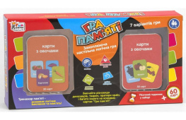 Фото настольная игра fun game игра памяти с овощами и фруктами ukb-b 0046-1 (281536)