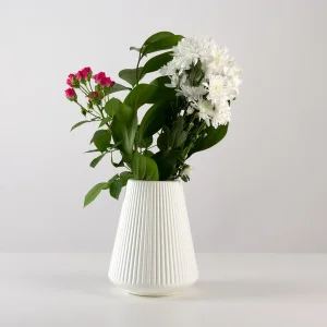 Ваза декоративна MVM DH-FLOWERS-04 90х160х200мм біла (DH-FLOWERS-04 WHITE)