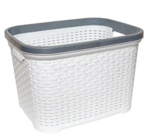 Кошик для білизни Irak Plastik білий 45x35,5x30,5см 35л (5304)