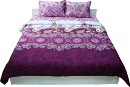 Фото комплект постельного белья руно сатин 40-0723 violet полуторный