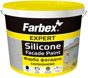 Краска фасадная силиконовая Farbex белая 7кг