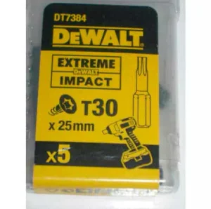 Біти ударні DeWALT IMPACT TORSION Т30, 25 мм, 5 шт (DT7384T)