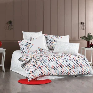 Комплект постільної білизни Hobby Poplin Rithym синій 200x220см євро (63188_2,0)