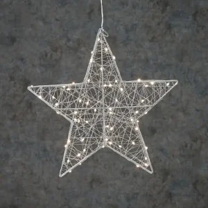 Зірка декоративна Luca срібна d 38см 60LED (8718861660838)