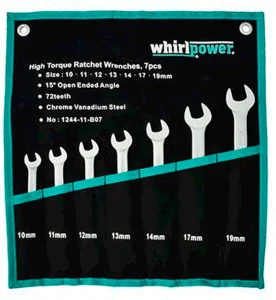 Набір ключів Whirlpower з тріскачками 10-19 мм 7 шт 23630/1244-11-B07