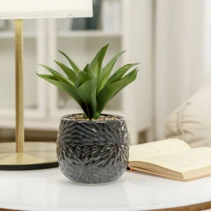 Фото горшок с искусственным растением mvm dh-flowers-13 черный 13х13х22см (dh-flowers-13 green/black)