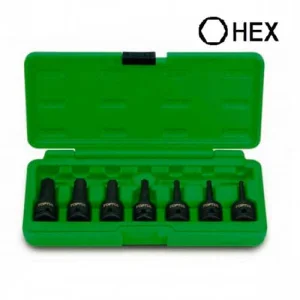 Набір торцевих головок ударних Toptul Hex 1/2" 4-14мм 7шт (GDAI0702)