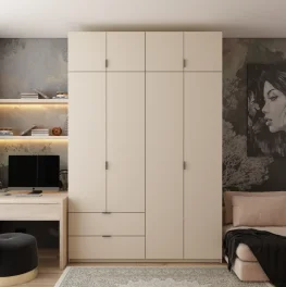 Фото распашной шкаф для одежды doros лукас кашемир 180х50х240 (80737729)