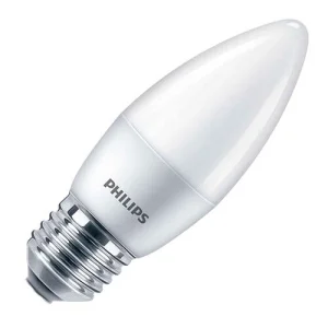 Фото светодиодная лампа philips ess led candle 6.5-75w e27 827 b35ndfr rca (90018054)