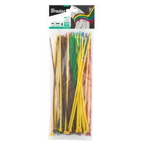 Стяжки кабельні Bradas Colour Mix 3,6x250мм 100шт (TSM51136250)