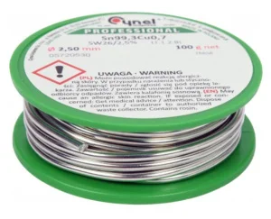 Припій для пайки без свинцю з флюсом CYNEL Sn99,3-Cu0,7 2,5мм 100г (76858)