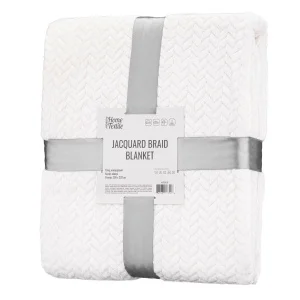 Фото плед ardesto jacquard braid 200х220см айвори (art0202jb)