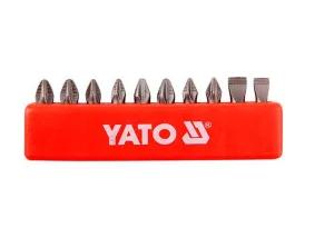 Набір біт YATO SL5 SL6 PH1/1 PH2/2 PZ1/1 PZ2/2 25мм 10шт (YT-0482)
