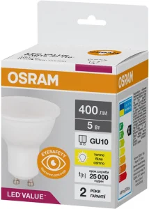 Led лампочка-рефлектор Osram LED PAR16 35 5W, 830 230V GU10 (90020783)