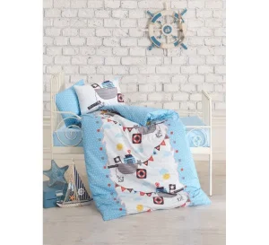 Комплект постільної білизни Cotton Box Gemici Mavi 100x150см (СB_08007776)