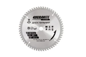 Круг пиляльний по дереву Granite 60Т 190x16мм (5-19-060)
