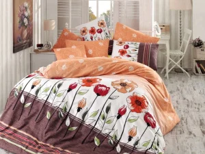Комплект постельного белья Majoli Amanda v4 Somon 200x220см (BT_010078255)