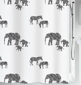 Фото шторка для ванной spirella serengeti polyester черная 180x200см (10.19148)