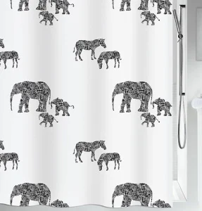 Шторка для ванної Spirella Serengeti polyester чорна 180x200см (10.19148)