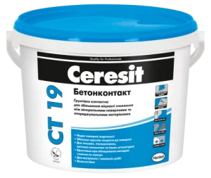 Грунтовка адгезивнная Ceresit CT 19 Бетонконтакт 4,5кг