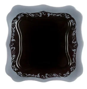 Фото тарелка luminarc authentic silver black 200 мм десертная
