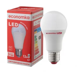 Фото светодиодная лампа economka led a60 12w e27 4200k