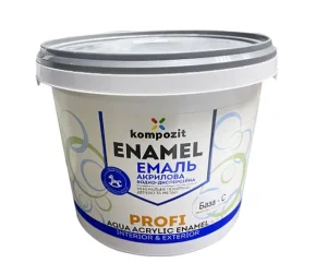 Эмаль акриловая Kompozit PROFI база С шелковисто-матовая 2,7л