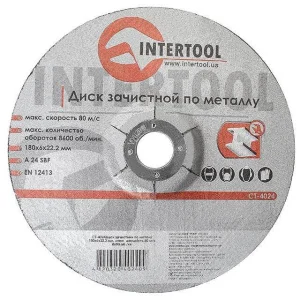 Круг зачистний по металу Intertool 180x6x22,2мм (CT-4024)