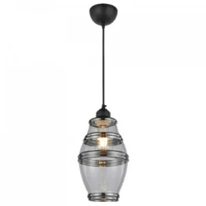 Фото светильник подвесной horoz electric element-2 плафон стекло 1,4м хром (021-015-0002-040)