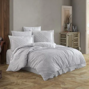 Комплект постільної білизни Hobby Poplin Romance сірий 160x220см півтораспальний (606488_1,5)