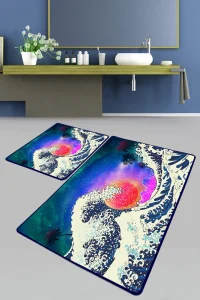 Фото набор ковриков для ванной chilai home tidal wave banyo halisi djt 60x100+50x60см (ch_110024128)