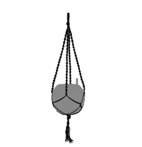 Фото подвес lechuza macramé boho 90 черный 85см (13878)