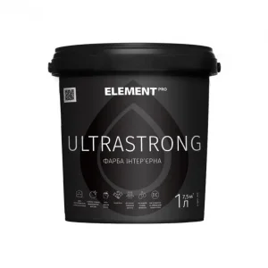 Краска интерьерная особо износостойкая ELEMENT PRO ULTRASTRONG 1 л белая
