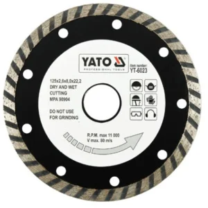 Диск відрізний алмазний Yato Turbo 125x8,0x22,2мм (YT-6023)