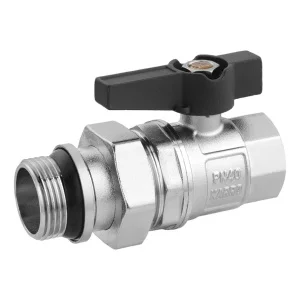 Кран-американка кульовий з антипротіканням Karro Uno Black 1“ ВЗ PN40 (KR-100058)