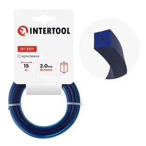 Леска для триммера Intertool квадрат армированная 2ммх15м (DT-2317)