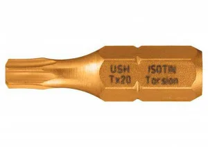 Біта USH ISOTIN TORX T10 x 25мм Torsion титанова 10шт (UUSG0022393)