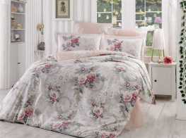 Фото комплект постельного белья hobby flannel clementina светло-розовый 200x220см евро (40165_2,0)