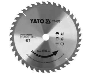Диск пиляльний победітовий по дереву Yato 315x30x3,2x2,2мм 40 зубців (YT-60791)