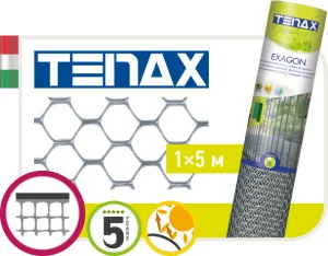 Сітка декоративна Tenax Ексагон срібна (1х5м)