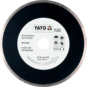 Диск відрізний алмазний Yato 180x8,0x25,4мм h2,2мм (YT-6016)