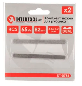Комплект ножів для рубанка Intertool 82мм 2шт. (DT-0782)